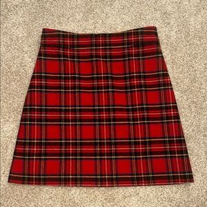 J. Crew Factory plaid mini skirt size 4